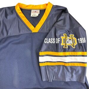 Teamwork Athletic Jersey 2XL Navy Gold Mesh Football Style Shirt Made in‎ USA